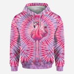 Chill Flamingo Tie Dye Shirt - Personalized Flamingo All Over Shirt