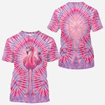 Chill Flamingo Tie Dye Shirt - Personalized Flamingo All Over Shirt