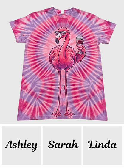 Chill Flamingo Tie Dye Shirt - Personalized Flamingo All Over Shirt