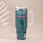 Gift for Nurse - Personalized Nurse Rhinestone Tumbler With Handle