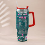 Gift for Nurse - Personalized Nurse Rhinestone Tumbler With Handle