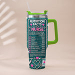 Gift for Nurse - Personalized Nurse Rhinestone Tumbler With Handle