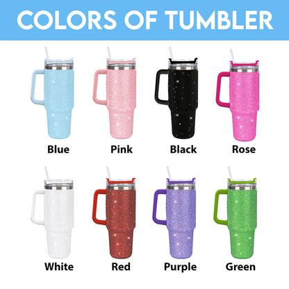 Gift for Nurse - Personalized Nurse Rhinestone Tumbler With Handle
