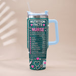 Gift for Nurse - Personalized Nurse Rhinestone Tumbler With Handle
