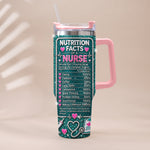Gift for Nurse - Personalized Nurse Rhinestone Tumbler With Handle