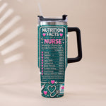 Gift for Nurse - Personalized Nurse Rhinestone Tumbler With Handle