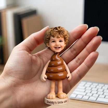 Grandpa Little Sh*t Funny Real 3D Custom - Personalized Grandpa Premium 3D Figurine