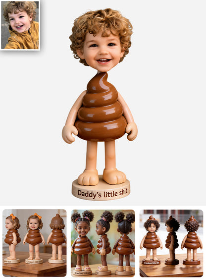 Grandpa Little Sh*t Funny Real 3D Custom - Personalized Grandpa Premium 3D Figurine