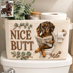 Funny Pet Bathroom Basket - Personalized Dog Rectangle Storage Basket