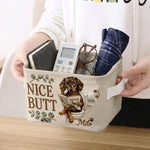 Funny Pet Bathroom Basket - Personalized Dog Rectangle Storage Basket