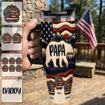 Proud Papa - Personalized Father Tumbler With Handle
