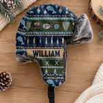 Hooked On Fishing - Personalized Fishing Trapper Hat
