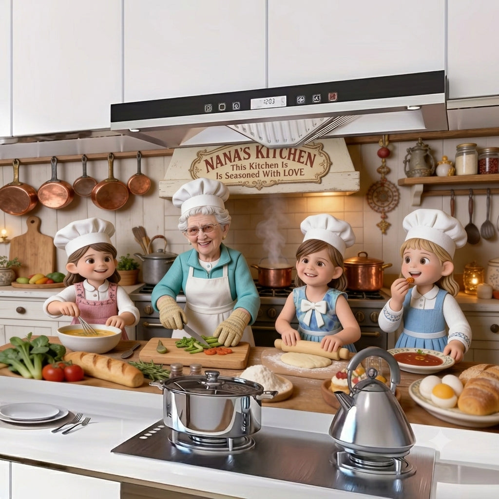 Grandma Kitchen Oil-Proof Backsplash Decal - Personalized Grandma Wall Decal