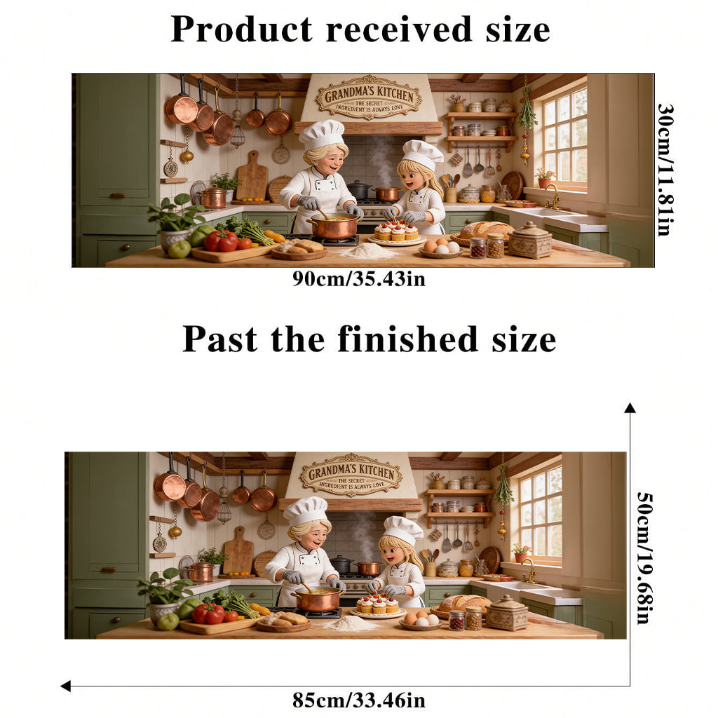 Grandma Kitchen Oil-Proof Backsplash Decal - Personalized Grandma Wall Decal