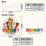 Equality Hurts No One - Personalized LGBT Support 2-Layer Acrylic Freestanding