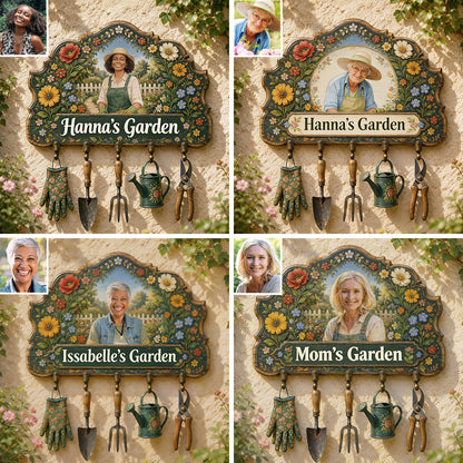 Love Gardening, Gardening Lovers Gift - Personalized Gardening Custom Shaped Hanging Rack
