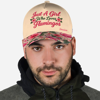 Just A Girl Who Loves Flamingos - Personalized Flamingo Classic Cap