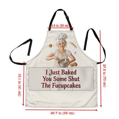 Shut The Fucupcakes - Personalized Baking Apron With Pockets