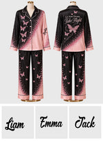 Love Butterfly - Personalized Butterfly Button Down Pajamas