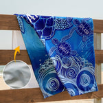 Sea Turtle Beach - Personalized Grandma Quick-dry Beach Towel/ Bath Towel