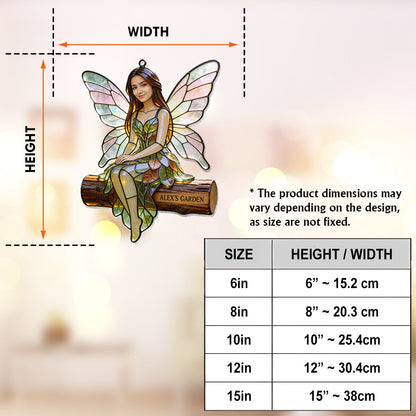Custom Fairy Garden From Any Photo - Personalized Gardening Window Hanging Suncatcher Ornament