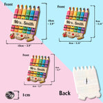 Pencil Crayon Teacher Lapel Pin - Personalized Teacher Pin