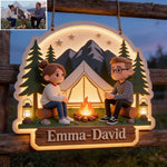 Camping Partners For Life - Personalized Camping LED Light Acrylic Sign