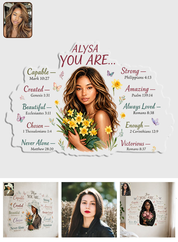 God Said You Are... - Personalized African American Wall Decal