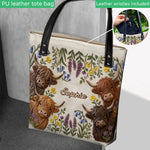 Love Highland Cows - Personalized Highland Cow Tote Bag