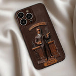 Whiskey And Cigar - Personalized Whisky 3D Embossed Leather Phone Case