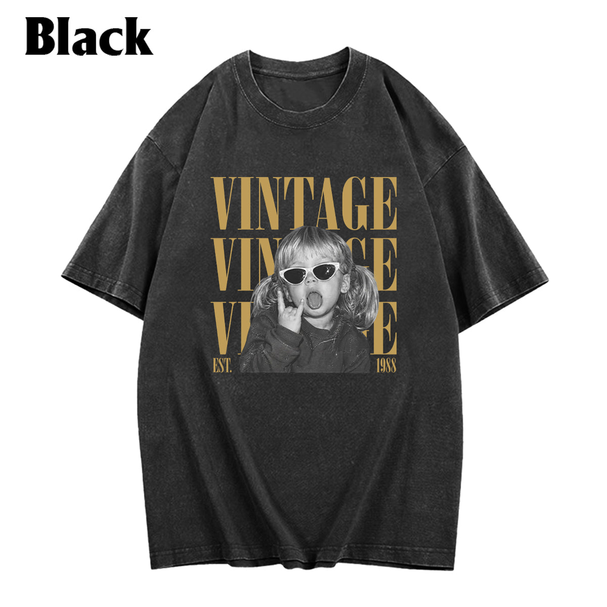 Birthday Gift - Personalized Birthday Washed T-Shirt
