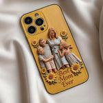 Best Mom Ever - Personalized Mother 3D Embossed Leather Phone Case