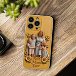 Best Mom Ever - Personalized Mother 3D Embossed Leather Phone Case