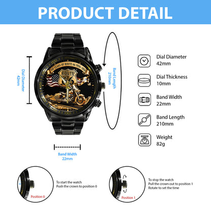 100 Years Of Route Personalized Gifts For Bikers - Personalized Biker Hand Watch