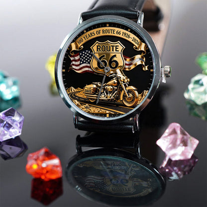 100 Years Of Route Personalized Gifts For Bikers - Personalized Biker Hand Watch