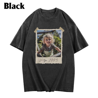 Birthday Gift - Personalized Birthday Washed T-Shirt