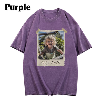 Birthday Gift - Personalized Birthday Washed T-Shirt