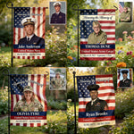 Military Memorial - Personalized Veteran Garden Flag
