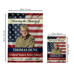Military Memorial - Personalized Veteran Garden Flag