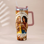 Autumn Is Better Together - Personalized Bestie Tumbler With Handle