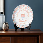 Birthday Gift - Personalized Birthday Ceramic Round Plate
