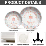Birthday Gift - Personalized Birthday Ceramic Round Plate