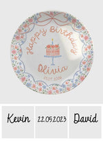 Birthday Gift - Personalized Birthday Ceramic Round Plate