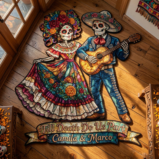 Till Death Do Us Part - Personalized Couple Non-Slip Tufted Rug