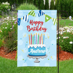 Happy Birthday - Personalized Birthday Garden Flag