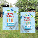 Happy Birthday - Personalized Birthday Garden Flag