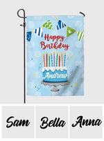 Happy Birthday - Personalized Birthday Garden Flag