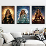Custom You Sun, Moon & Rising Sign - Personalized Horoscope Poster & Canvas Set