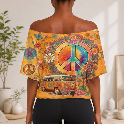Hippie Souls - Personalized Hippie Off-Shoulder Top Set
