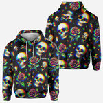 Skulls And Roses - Personalized Skull All Over Shirt